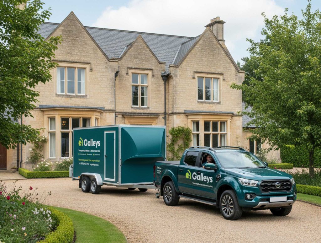 Temporary kitchen for builders client retention