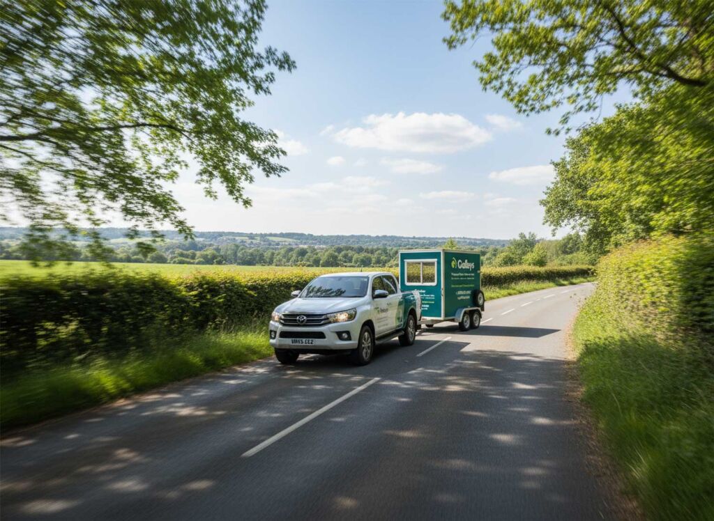 Small Galleys Kitchen pod on the road en-route to a hire