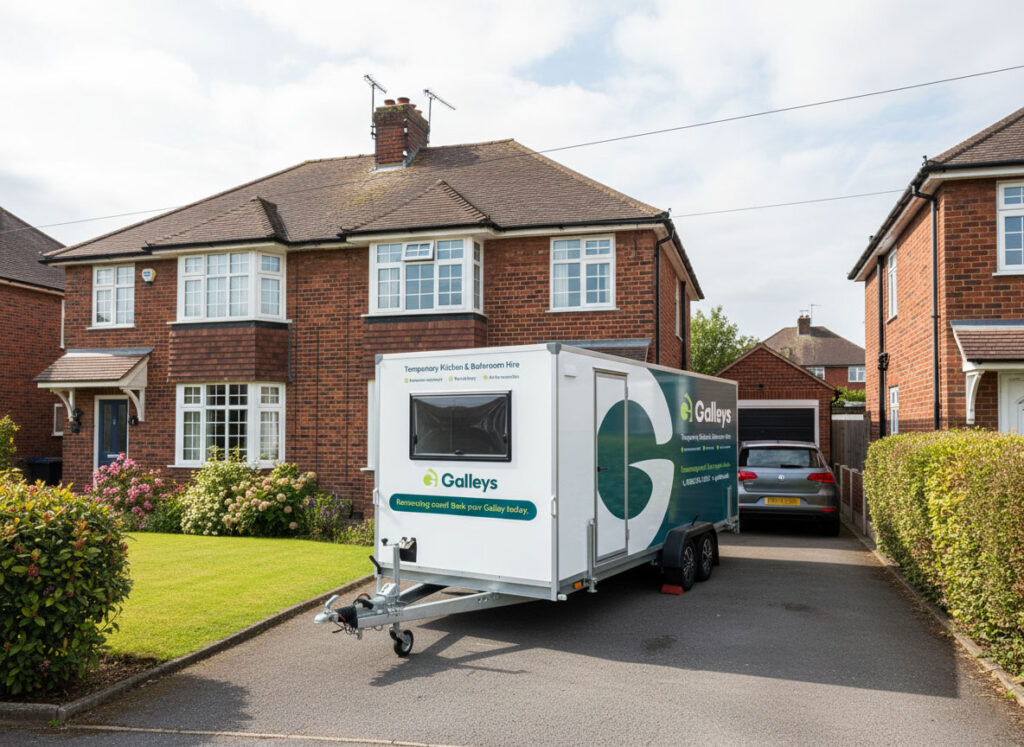 A Galleys Kitchen Pod on a Residential Driveway